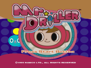 Mr. Driller title screen for Playstation